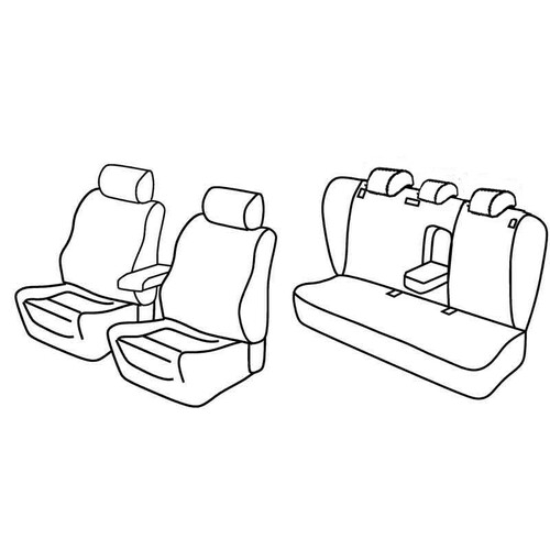 Coprisedili Lampa Set Superior - Nocciola - compatibili per Skoda Superb 4p (09/08>08/13)
