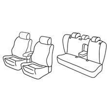 Stoelhoezen Lampa Set Superior - Nocciola - compatibel voor Skoda Superb 4p (09/08>08/13)