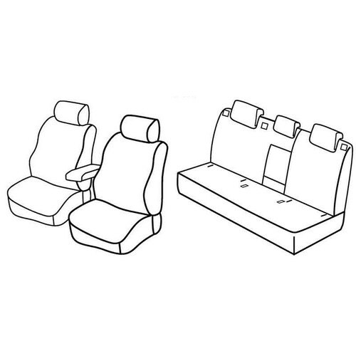 Seat Covers Lampa Set Superior - Hazelnut - compatible with Skoda Rapid 5p (01/13>12/14)