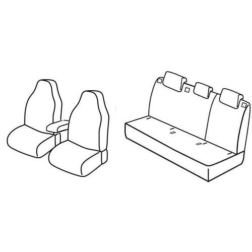 Coprisedili Lampa Set Superior - Nocciola - compatibili per Skoda Rapid 5p (01/13>12/14)