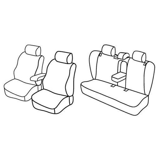 Ensemble de housses de siège Superior - Nocciola - compatible pour Skoda Octavia 5p (09/04>02/13)