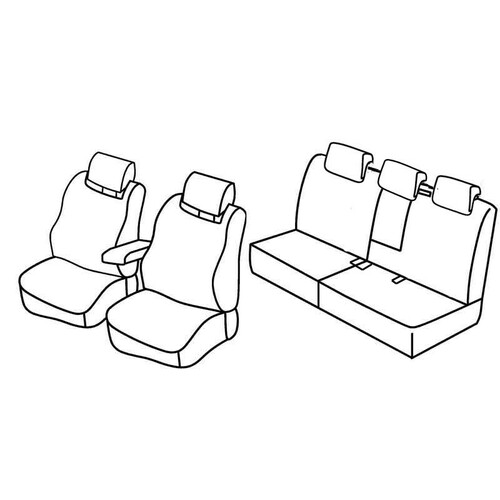 Set de housses de siège Superior - Nocciola - compatible pour Seat Altea XL (01/07 > 06/15)