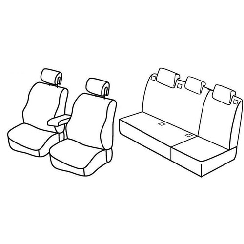 Coprisedili Lampa Set Superior - Nocciola - compatibili per Renault Megane III 5p (11/08>12/15)