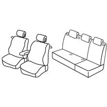 Stoelhoezen Lampa Set Superior - Nocciola - compatibel voor Renault Megane III C-C (06/10>02/14)