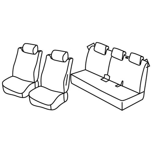 Coprisedili Lampa Set Superior - Nocciola - compatibili per Renault Captur (05/13>11/19)