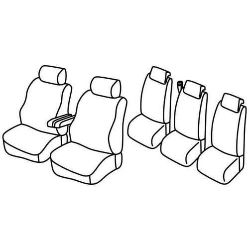 Kit de housses de siège Superior - Nocciola - compatible pour Peugeot 307 SW (05/02>04/08)