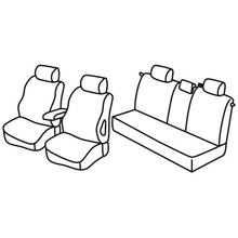 Coprisedili Lampa Set Superior - Nocciola - compatibili per Opel Zafira (09/05>10/11) - Opel Zafira One (11/11>07/15)