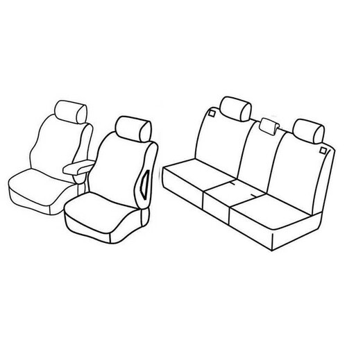 Seat Covers Lampa Set Superior - Hazelnut - compatible for Opel Meriva (04/03>04/10)