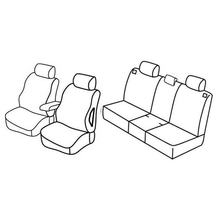 Coprisedili Lampa Set Superior - Nocciola - compatibili per Opel Meriva (04/03>04/10)