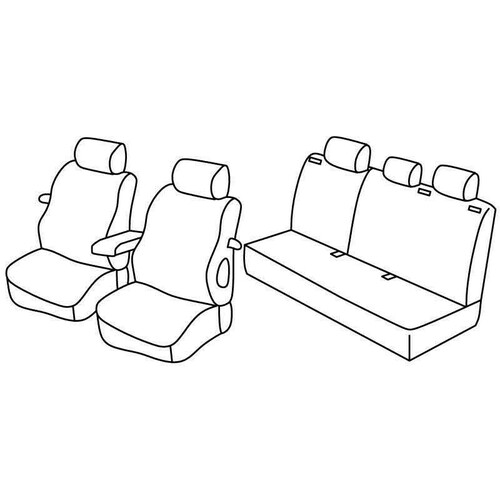 Fundas de asiento Lampa Set Superior - Nocciola - compatible para Opel Astra H GTC (04/05>08/11)