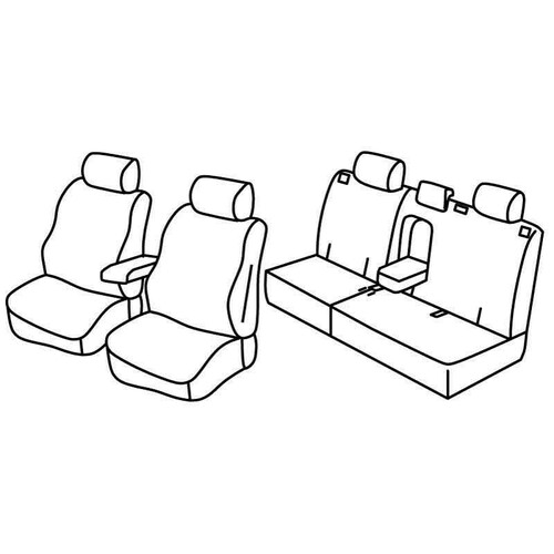 Set de housses de siège Superior - Nocciola - compatible pour Opel Antara (11/06>05/17)