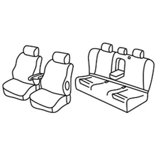 Set de housses de siège Superior - Nocciola - compatible pour Mercedes Classe C 4p (02/07 > 02/14)