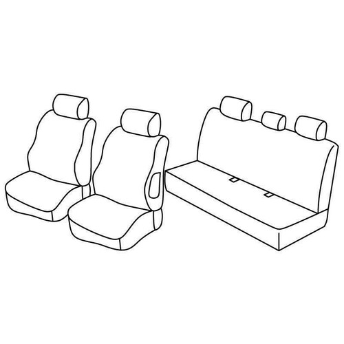 Coprisedili Lampa Set Superior - Nocciola - compatibili per Mercedes Classe C 4p (02/07>02/14)