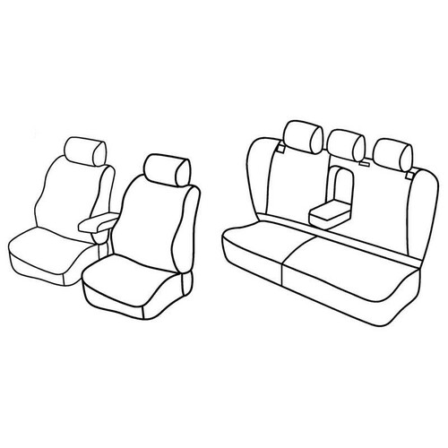 Seat Covers Lampa Set Superior - Hazelnut - compatible with Mercedes Class C 4-door (05/00>01/07)