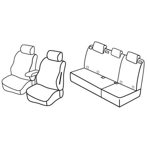 Seat Covers Lampa Set Superior - Hazelnut - compatible for Mercedes Classe B (05/05>09/11)