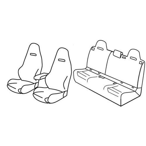 Ensemble de housses de siège Superior - Nocciola - compatible pour Mercedes Classe A 5p (10/12>09/15)