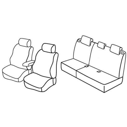 Set de housses de siège Superior - Nocciola - compatible pour Mazda 6 4p (04/08>12/12)