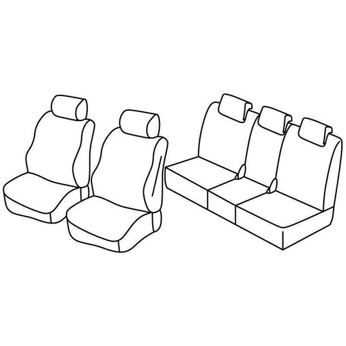 Set de housses de siège Superior - Nocciola - compatible pour Mazda 5 5p (08/05>10/10)