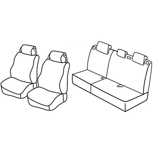 Seat Covers Lampa Set Superior - Hazelnut - compatible for Land Rover Discovery 5p (10/04>08/09)