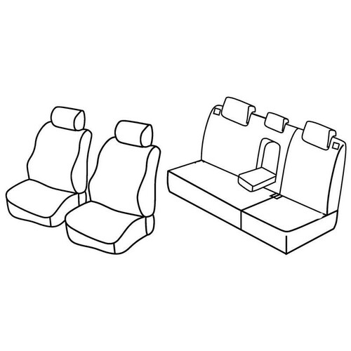 Ensemble de housses de siège Superior - Nocciola - compatible pour Kia Sportage (11/04>08/10)