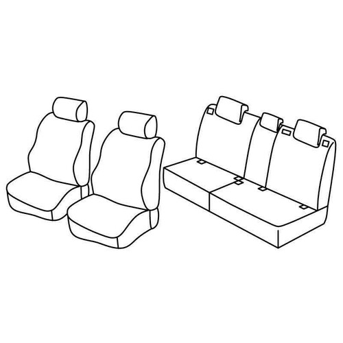 Seat Covers Lampa Set Superior - Hazelnut - compatible with Kia Sorento (11/09>01/15)