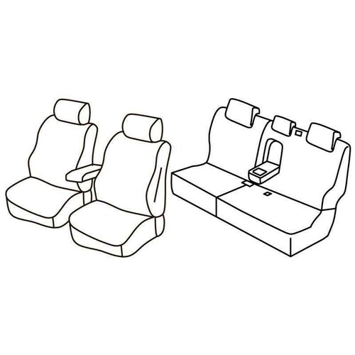 Coprisedili Lampa Set Superior - Nocciola - compatibili per Jeep Grand Cherokee (05/13>11/16)