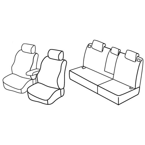 Seat Covers Lampa Set Superior - Hazelnut - compatible with Hyundai Tucson (08/04>02/10)