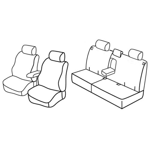 Coprisedili Lampa Set Superior - Nocciola - compatibili per Honda CR-V (10/12>10/18)
