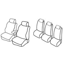 Stoelhoezen Lampa Set Superior - Nocciola - compatibel voor Ford Galaxy (09/06>09/15) - Ford S-Max (06/06>09/15)