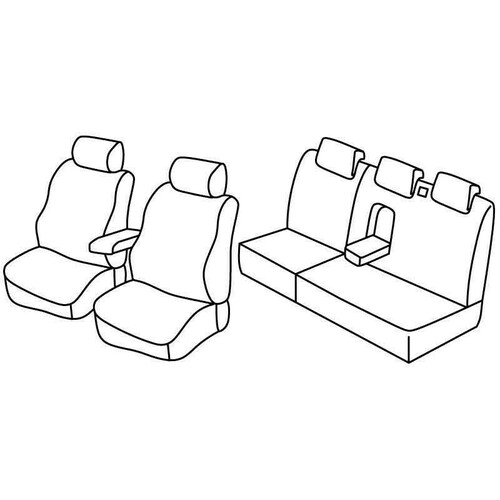 Coprisedili Lampa Set Superior - Nocciola - compatibili per Fiat Stilo 5p (01/02>12/07)