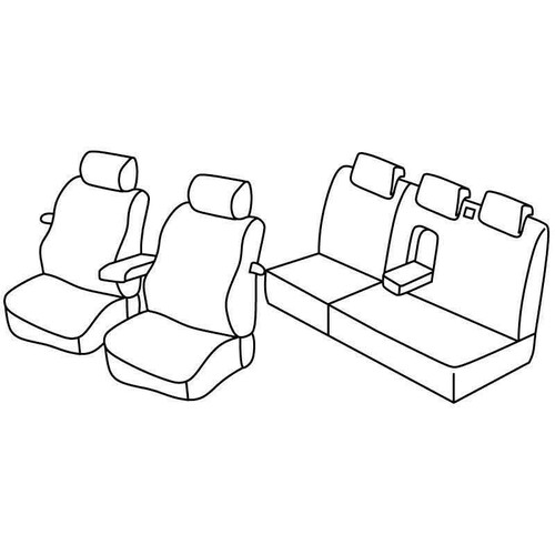 Fundas de asiento Lampa Set Superior - Nocciola - compatibles para Fiat Stilo 3p (01/02>12/07)