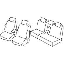 Stoelhoezen Lampa Set Superior - Nocciola - compatibel voor Fiat Stilo 3p (01/02>12/07)