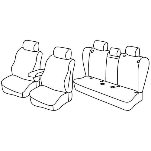 Ensemble de housses de siège Superior - Nocciola - compatible pour Bmw X1 (E84) (10/09>10/15)