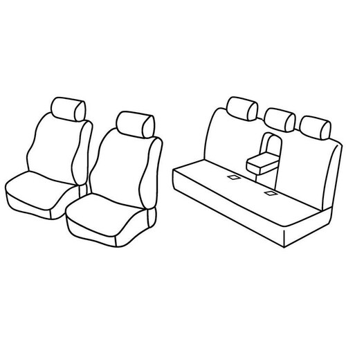 Ensemble de housses de siège Superior - Nocciola - compatible pour BMW Série 3 (E46) (03/98>02/05)