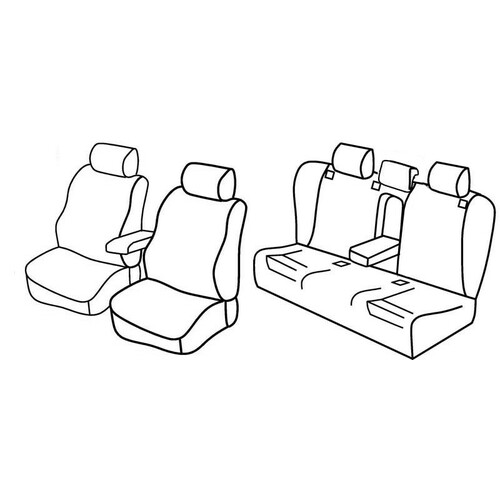 Set de housses de siège Superior - Nocciola - compatible pour Audi A6 4p (09/04>03/11)