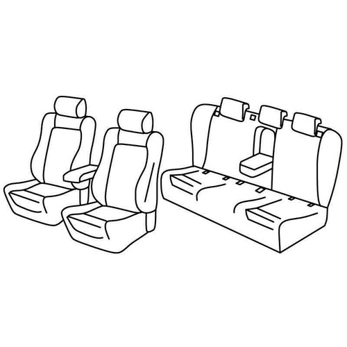 Set de housses de siège Superior - Nocciola - compatible pour Audi A4 4p (11/07 > 10/15)