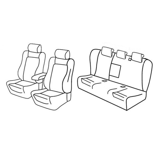 Set de housses de siège Superior - Nocciola - compatible pour Alfa Romeo 159 4p (08/05>09/13)