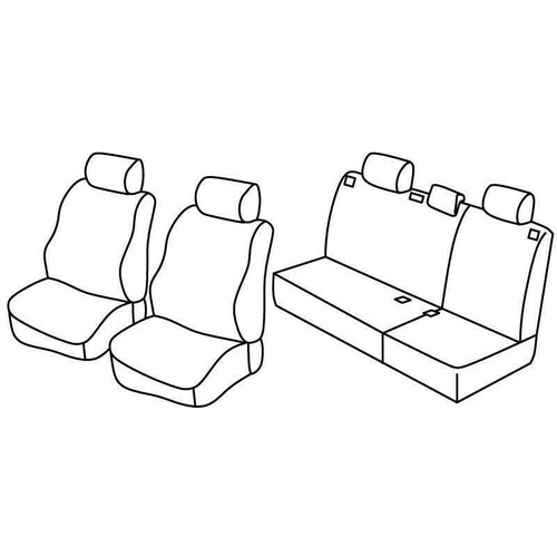 Coprisedili Lampa Set Superior - Nocciola - compatibili per Volkswagen Polo 5p (11/01>08/09)
