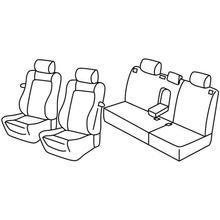 Seat Covers Lampa Set Superior - Hazelnut - compatible with Volkswagen Polo 3-door (11/01>08/09)