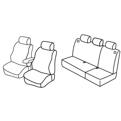 Coprisedili Lampa Set Superior - Nocciola - compatibili per Volkswagen Golf IV Variant (04/99>05/06)
