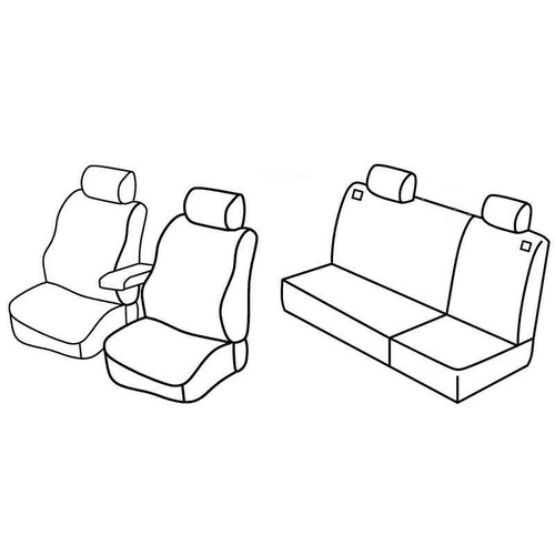 Kit de housses de siège de qualité supérieure - Nocciola - compatible pour Volkswagen Golf IV 5p (10/97 > 10/03)