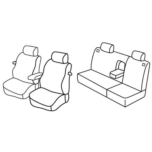 Coprisedili Lampa Set Superior - Nocciola - compatibile per Volkswagen Golf IV 3p (10/97>10/03)