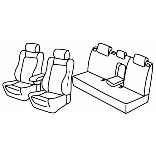 Coprisedili Lampa Set Superior - Nocciola - compatibili per Toyota Auris 5p (12/12>03/19) - Toyota Auris Touring Sports (10/13>05/15)