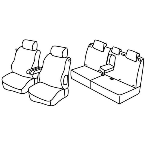 Coprisedili Lampa Set Superior - Nocciola - compatibili per Peugeot 307 3p (06/01>08/07)