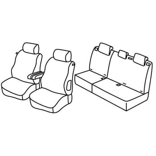 Coprisedili Lampa Set Superior - Nocciola - compatibili per Peugeot 307 3p (06/01>08/07)