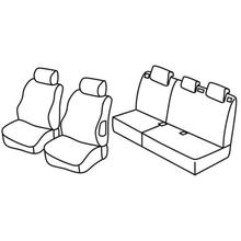 Coprisedili Lampa Set Superior - Nocciola - compatibili per Peugeot 207 5p (05/06>11/12) - Peugeot 207 Plus 5p (02/13>08/14)