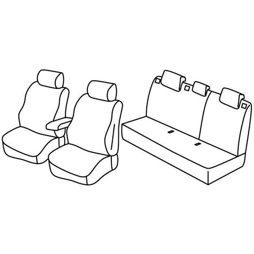 Set de housses de siège Superior - Nocciola - compatible pour Opel Astra J 5p (11/12>10/15)