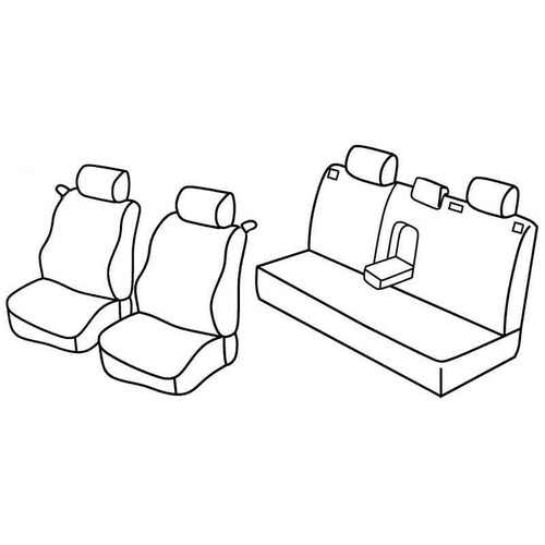 Coprisedili Lampa Set Superior - Nocciola - compatibili per Opel Astra G 3p (11/00>03/05)