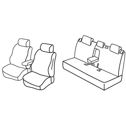 Seat Covers Lampa Set Superior - Hazelnut - compatible with Nissan Note (10/13>10/17)