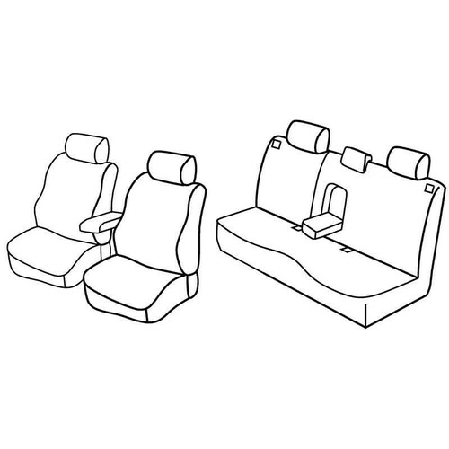 Coprisedili Lampa Set Superior - Nocciola - compatibili per Mazda 3 4p (11/10>09/13)